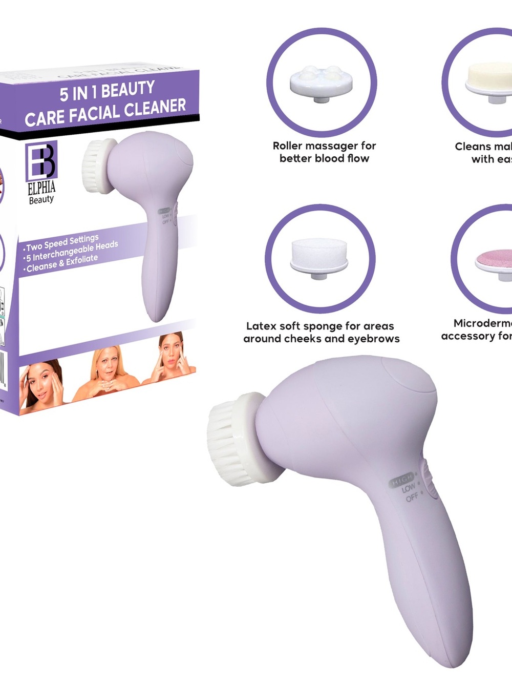 ELPHIA BEAUTY 5 In 1 Beauty Care Massager - Picture 2 of 5